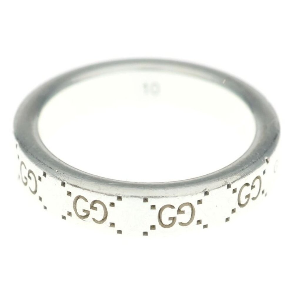 ★SOLD★ Gucci GG Logo Signature Ring Silver - Picture 3 of 6